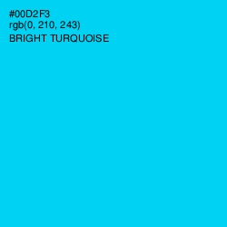 #00D2F3 - Bright Turquoise Color Image